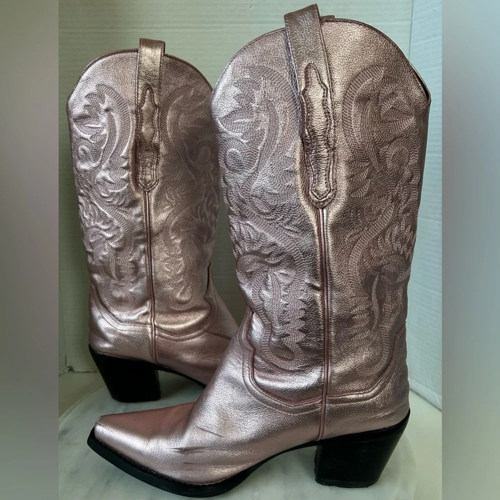 Jeffrey Campbell Dagget Pink Western Boots - Picture 3 of 12